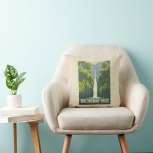 Multnomah Falls Oregon Cushion