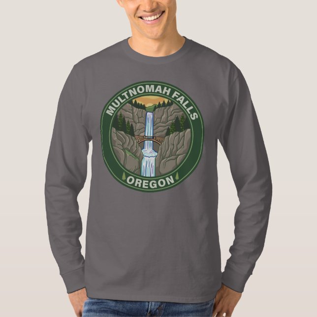 Multnomah Falls Oregon T-Shirt (Front)
