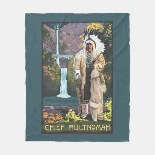 Multnomah Falls, OregonChief Multnomah Fleece Blanket