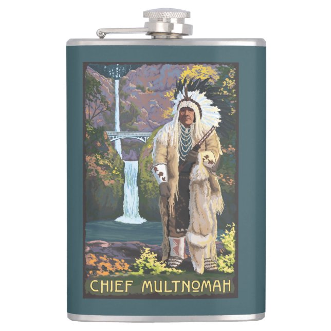 Multnomah Falls, OregonChief Multnomah Hip Flask (Front)