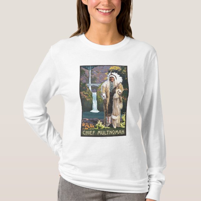 Multnomah Falls, OregonChief Multnomah T-Shirt (Front)