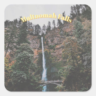 Multnomah Falls Square Sticker