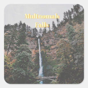 Multnomah Falls Square Sticker