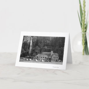Multnomah Lodge and Falls Photograph Card