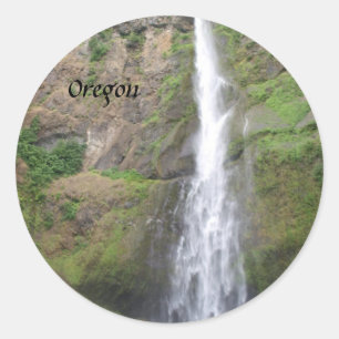 Multomah Falls Photography Classic Round Sticker