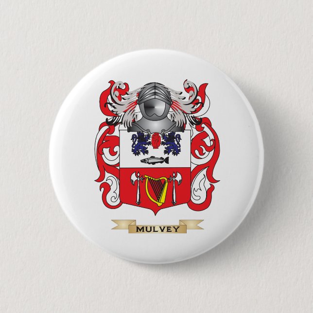 Mulvey Coat of Arms (Family Crest) 6 Cm Round Badge (Front)