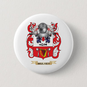 Mulvey Coat of Arms (Family Crest) 6 Cm Round Badge