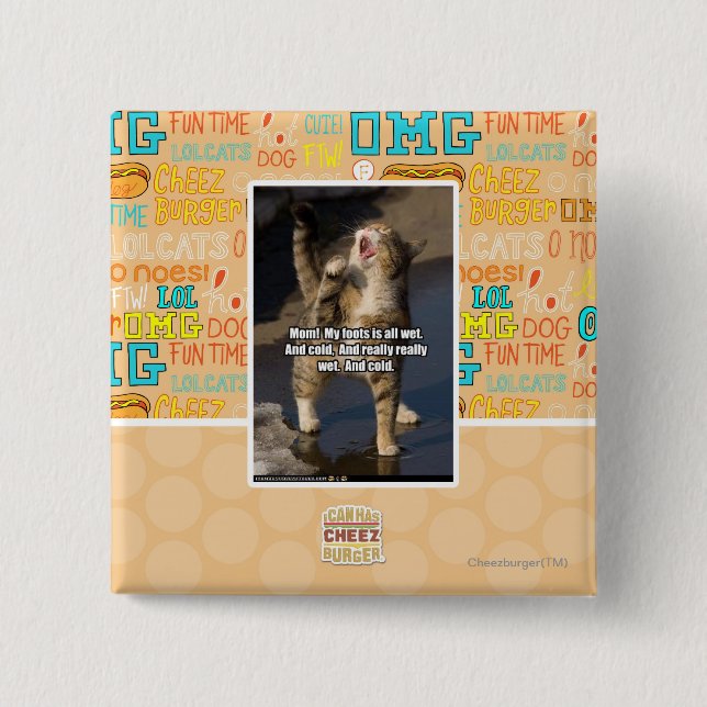 Mum! 15 Cm Square Badge (Front)