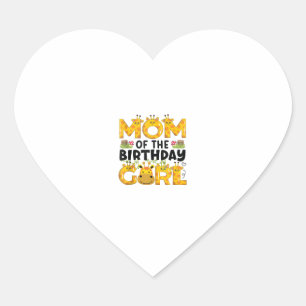 Mum 1st Birthday Girl Giraffe Theme Party Zoo Safa Heart Sticker