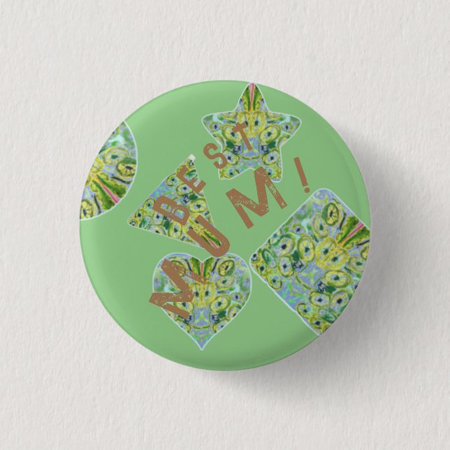 Mum! 3 Cm Round Badge (Front)