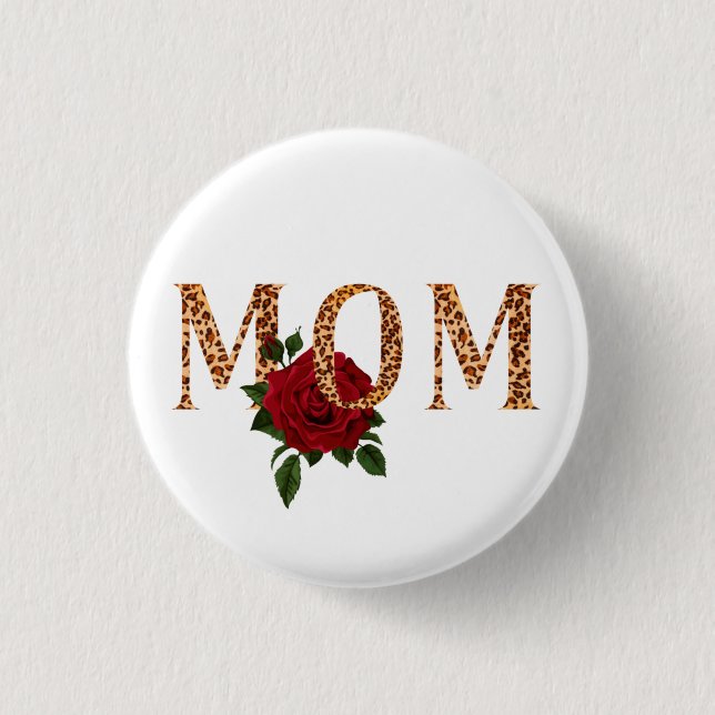 Mum  3 cm round badge (Front)