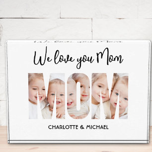 Mum 3 Photos Cutout Letters Photo Block