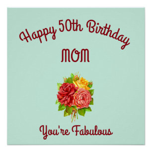 Mum 50th Birthday Poster