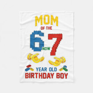 Mum 67 Meme Birthday 7 Years Old Building Blocks Fleece Blanket