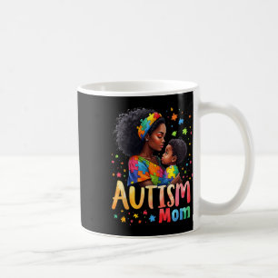 Mum Afro Autism Awareness Mama Black Autism Coffee Mug