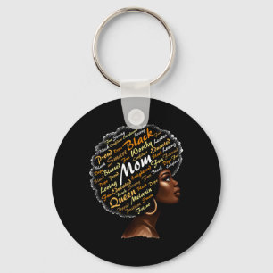 Mum Afro Woman Black History Month Blm Melanin Mot Key Ring