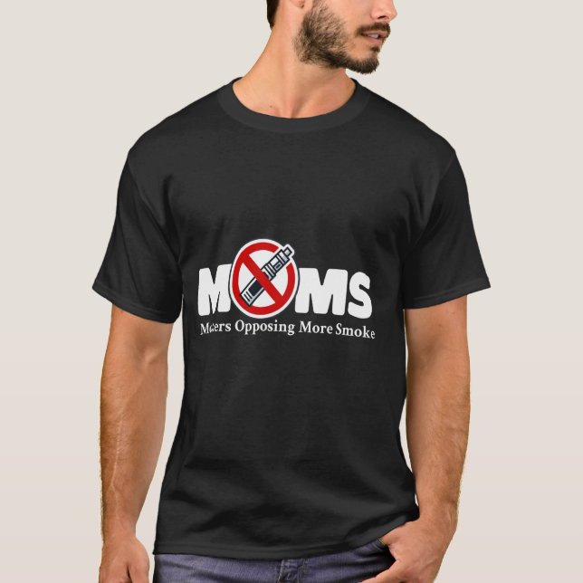 Mum Against Vaping  Funny Mother Anti Smoking Anti T-Shirt (Front)