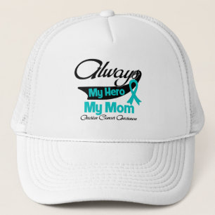 Mum - Always My Hero - Ovarian Cancer Trucker Hat
