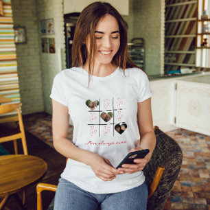 Mum Always Wins Cute Modern XOXO Valentines Day T-Shirt