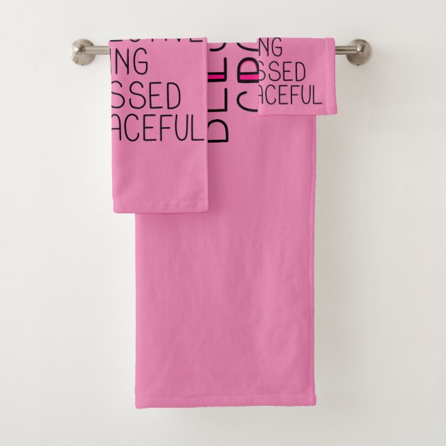 Mum Anagram Amazing Loving Protective Mother Bath Towel Set (Insitu)