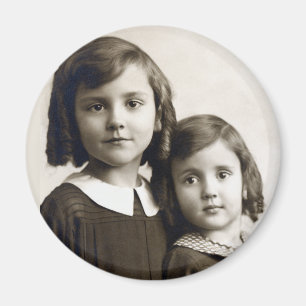Mum and Aunt Janis as Young Girls Magnet
