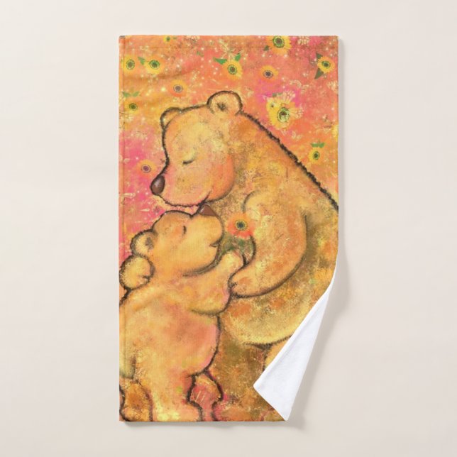 Mum and Baby Bear Bath Towel Set (Hand Towel)