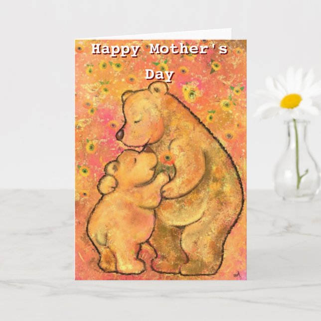 Mum and Baby Bear Mother's Day Card (Small Plant)