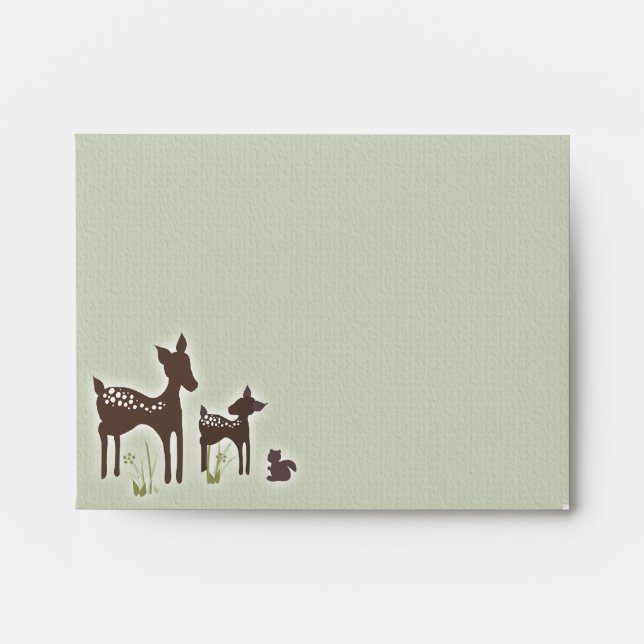 Mum and Baby Deer Envelope (Front)