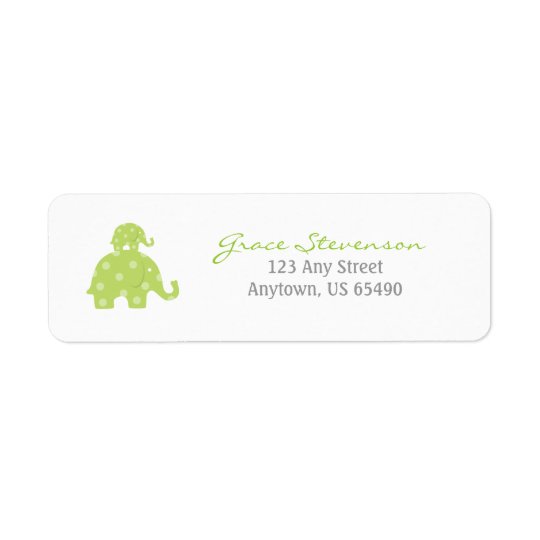 Mum and Baby Elephant Baby Labels