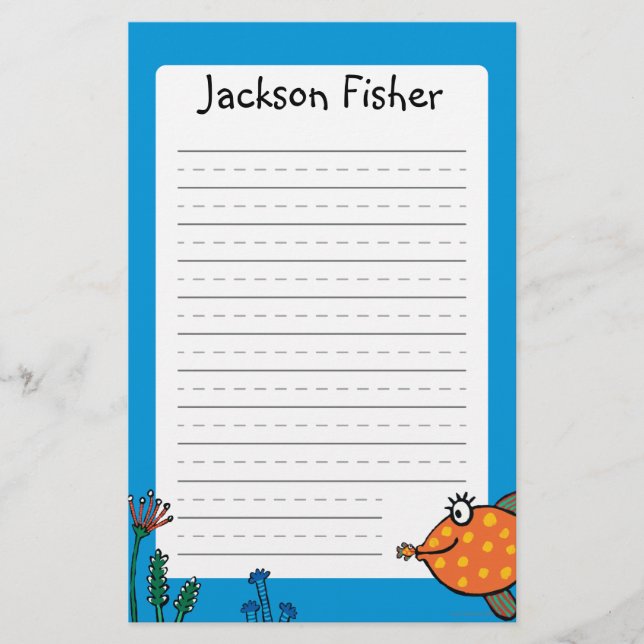 Mum and Baby Fish Kisses Stationery (Front)