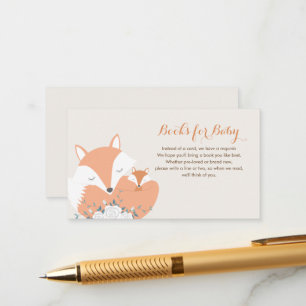 Mum and Baby Fox Baby Shower Enclosure Card