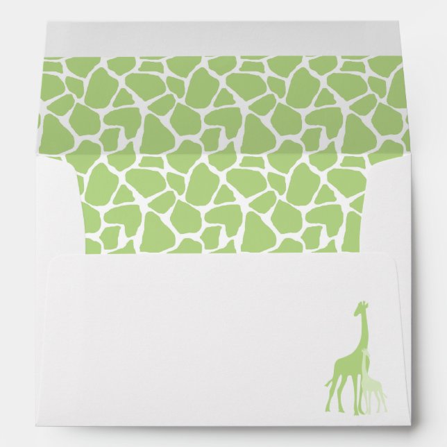 Mum and Baby Giraffe Baby Shower Envelopes (Back (Bottom))