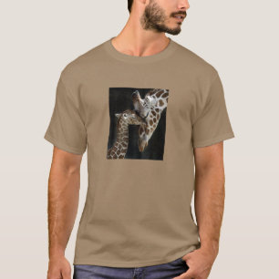 Mum and Baby Giraffe Cuddle T-Shirt
