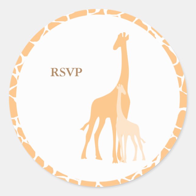 Mum and Baby Giraffe Stickers (Front)