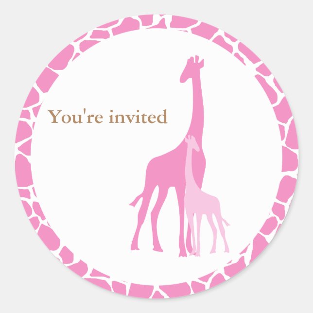 Mum and Baby Giraffe Stickers (Front)