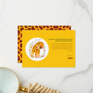 Mum and Baby Giraffe Thank You Card