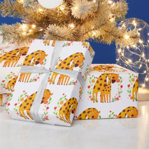 Mum and Baby Giraffe Wrapping Paper