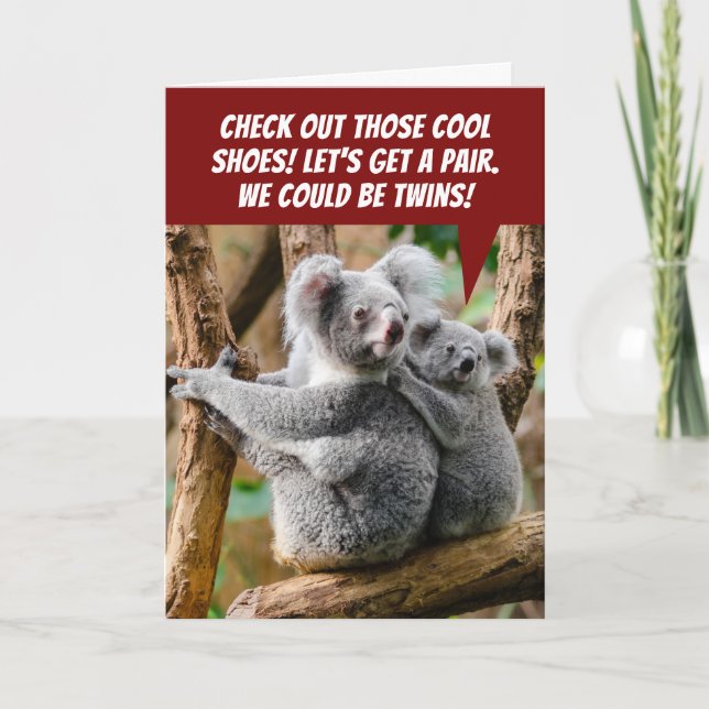 Mum and Baby Koala Bear- Quality Time Together Card (Front)