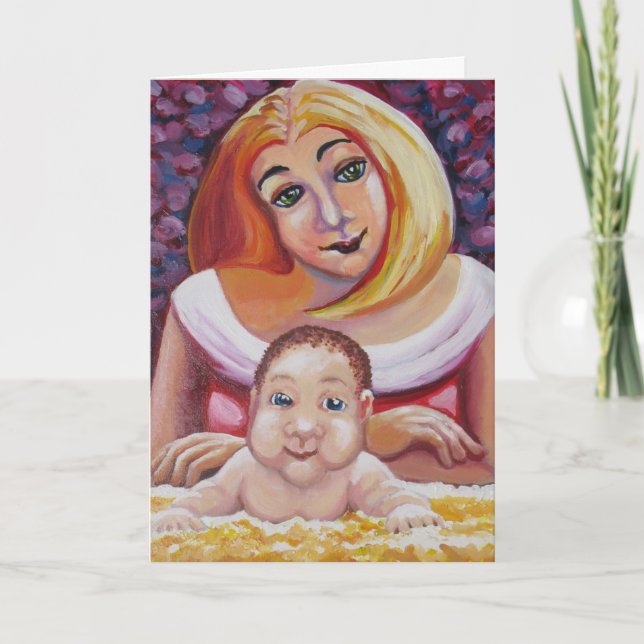 Mum and baby - Mother's Day Card (Front)