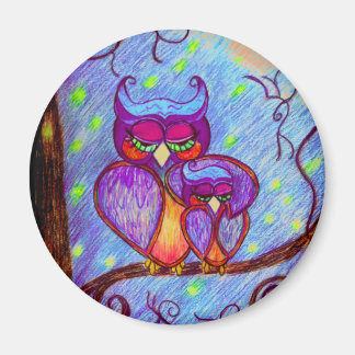 Mum and Baby Owl magnet by Carol Zeock