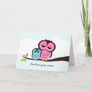 Mum and Baby Owl Mother's Day Card