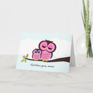 Mum and Baby Owl Mother's Day Card