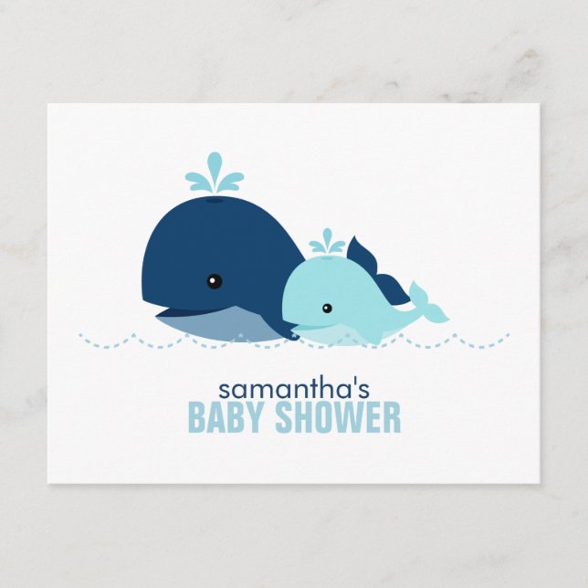 Mum and Baby Whale Mum Advice Cards {blue} (Front)