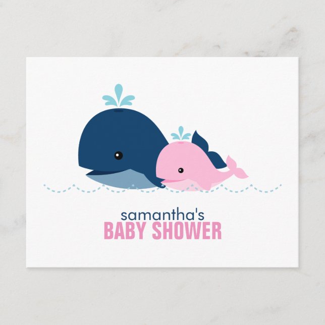 Mum and Baby Whale Mum Advice Cards {pink} (Front)