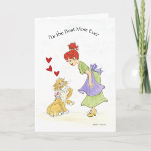 Mum and Cat Valentine Card