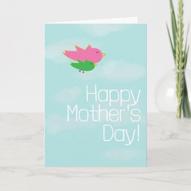 Mum and Child Birds Card (Front)