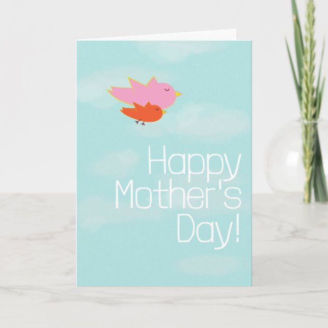 Mum and Child Birds Card (Front)