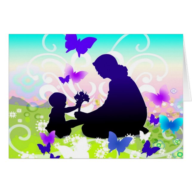 Mum and Child Card (Front Horizontal)