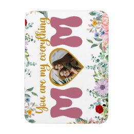 Mum and child love watercolor floral Mother's day Magnet