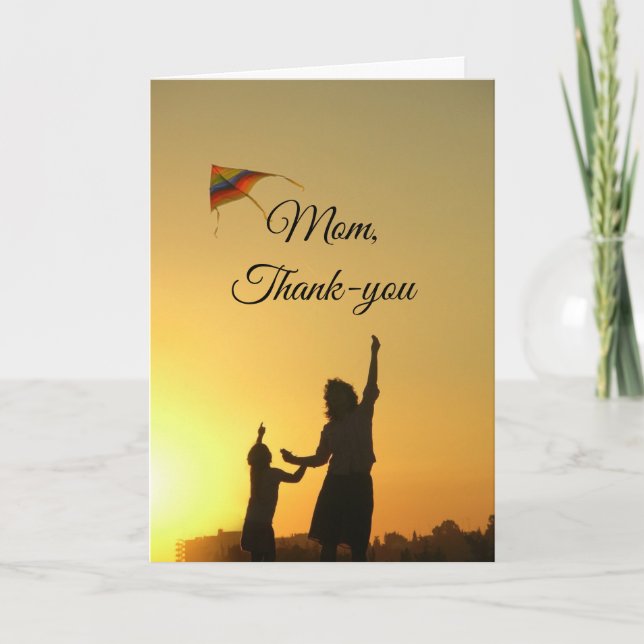 Mum And Child With Kite Card (Front)